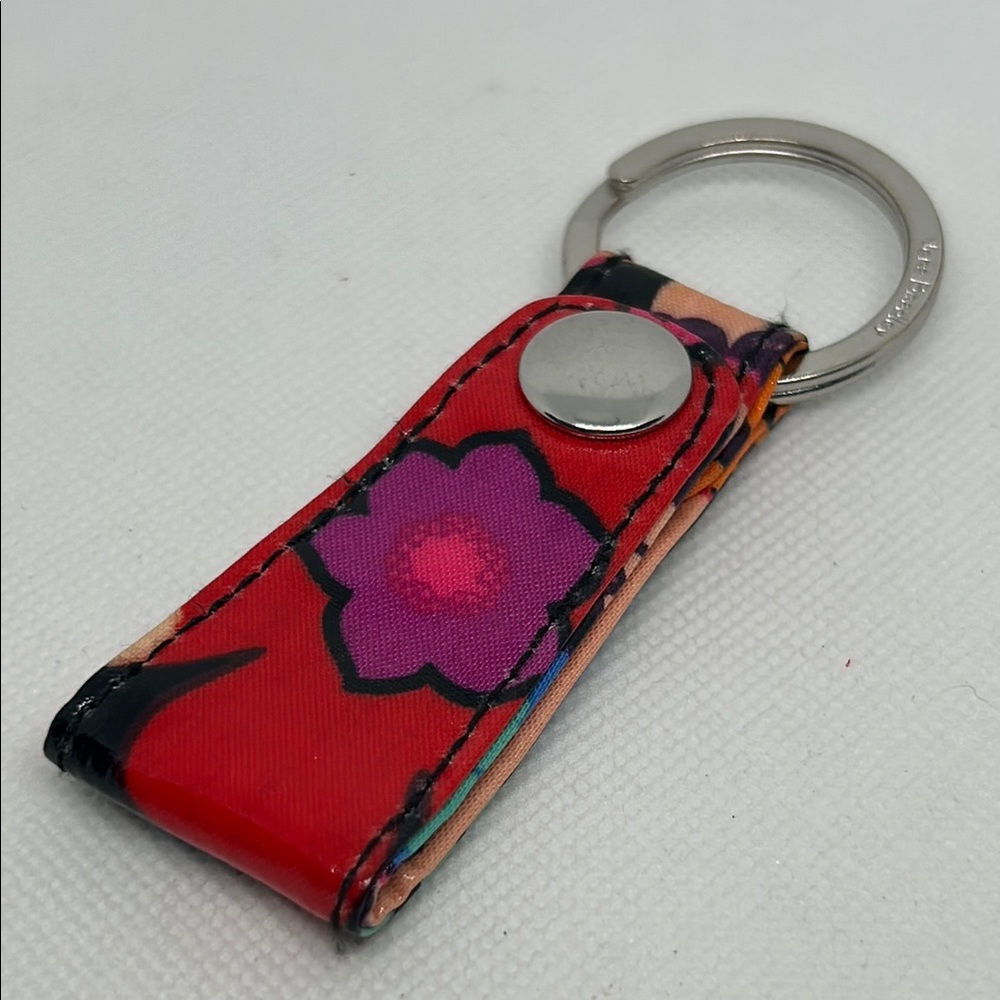 Vera Bradley Floral Red Keychain
